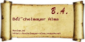 Büchelmayer Alma névjegykártya